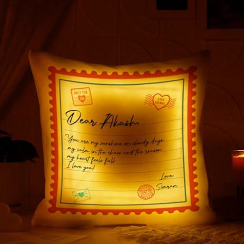 Personalized Letter Of Love Cushion