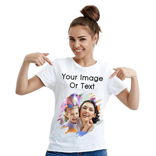 Round Neck 100% Cotton, Customize with Your Text, Image, Print Your Design