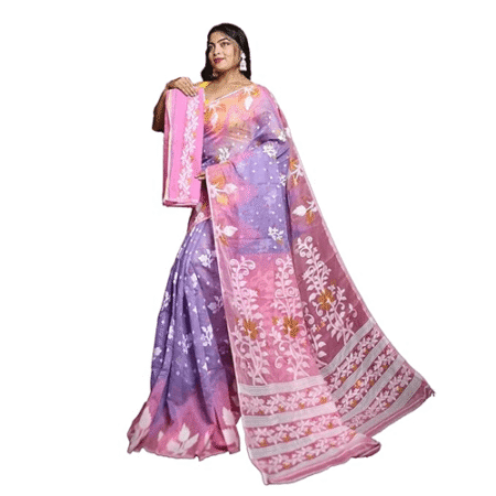 Saatrang Women's Exclusive Dhakai Jamdani Saree